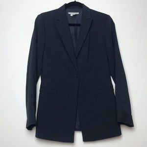 Zara Boyfriend Blazer - Navy Pinstripes